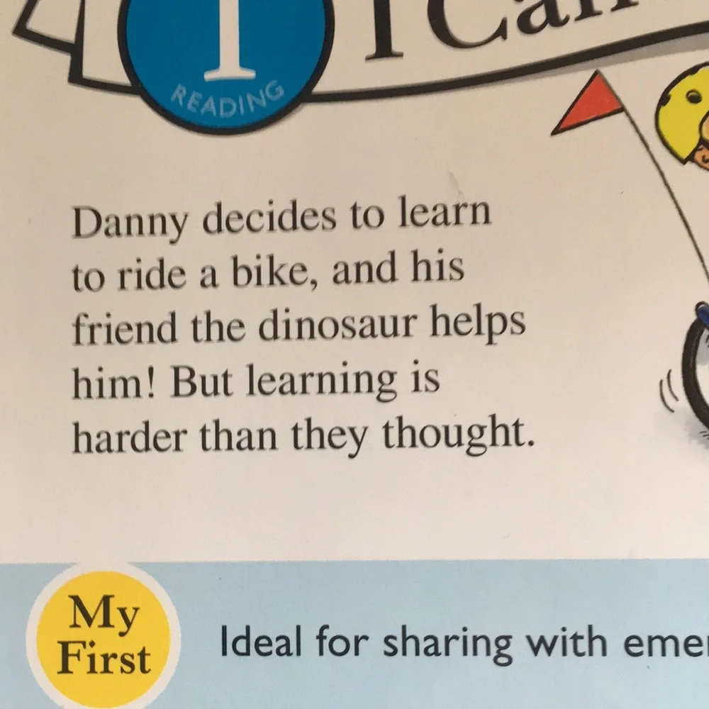 COPY - 🐊 3/$12. Danny and the Dinosaur Ride a Bike, paperback book